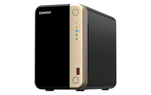 QNAP TS-264 NAS Torre Ethernet Negro, Oro N5095