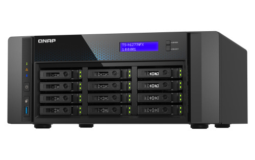 QNAP TS-H1277AFX-R7-32G servidor de almacenamiento NAS Torre AMD Ryzen™ 7 32 GB DDR5 0 TB QuTS hero Negro