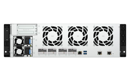 QNAP TS-H1655XEU-RP Servidor de almacenamiento Bastidor (3U) Intel Atom® C5125 8 GB DDR4 0 TB QuTS hero Negro, Gris (10)