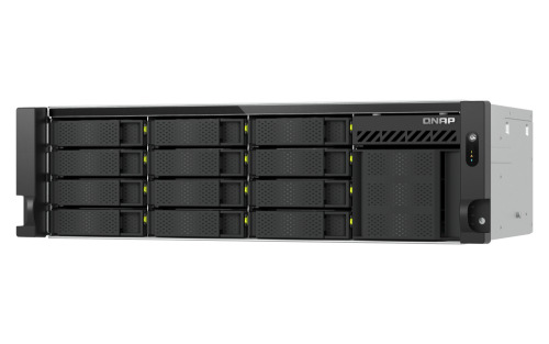 QNAP TS-H1655XEU-RP Servidor de almacenamiento Bastidor (3U) Intel Atom® C5125 8 GB DDR4 0 TB QuTS hero Negro, Gris