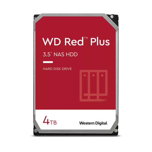 QNAP WD, HDD, RED PLUS, SATA III, 3.5-INCH, 4TB, WD40EFPX