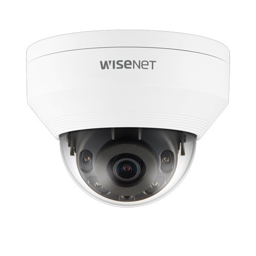 QNV-6012R Cámara mini-domo IP 2Mpx, óptica fija 2,8 mm, IR 20 m con ICR, WDR, H.265, E/S alarma y audio, SD 128GB, IP66, IK10, 1