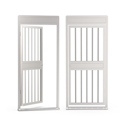 Comprar 6004A Puerta de seguridad manual unidireccional, con bloqueo mecánico. Fabricada en acero inoxidable 304, paso de 900 mm.