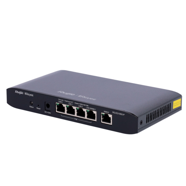 REYEE RG-EG105G-P Reyee Router Controlador Cloud - 5 Puertos RJ45 10/100 /1000 Mbps - 4 Puertos PoE+ 802.3af/at / Máximo 54W -