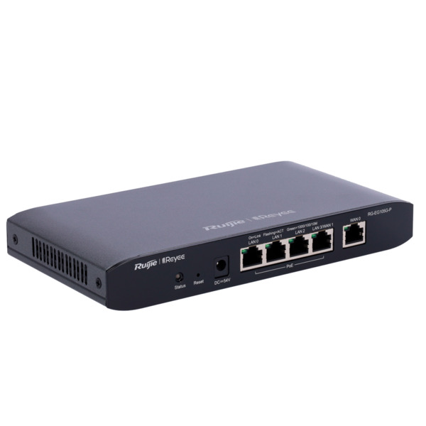 REYEE RG-EG105G-P Reyee Router Controlador Cloud -  5 Puertos RJ45 10/100 /1000 Mbps - 4 Puertos PoE+ 802.3af/at / Máximo 54W - (1)