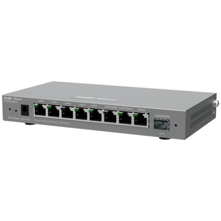 Comprar REYEE RG-EG209GS Reyee Router Controlador Gestionable - 8 Puertos RJ45 10/100 /1000 Mbps - 1 Puerto SFP LAN/WAN - Admite hasta 4 WAN para failover o balanceo - Hasta 600 Mbps de ancho de banda - Servidor VPN IPSec, L2TP, PPTP, OpenVPN