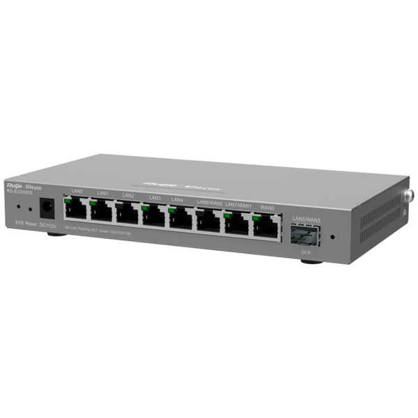 REYEE RG-EG209GS Reyee Router Controlador Gestionable - 8 Puertos RJ45 10/100 /1000 Mbps - 1 Puerto SFP LAN/WAN - Admite hasta 4