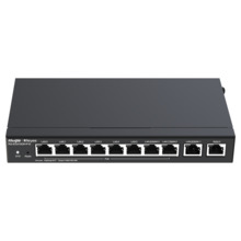 REYEE RG-EG310GH-P-E Reyee Router PoE Controlador Cloud - 9 Puertos GE LAN + 1 Puerto GE WAN - 8 Puertos PoE+ 802.3af/at / Hasta