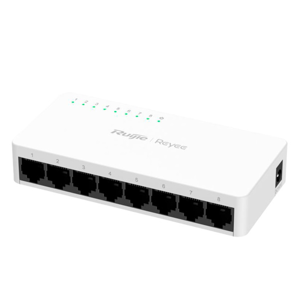 REYEE RG-ES08G-L Reyee Switch Sobremesa - Carcasa Plástico - 8 puertos RJ45 - Velocidad 10/100/1000 Mbps - Plug and Play - Tecno (1)