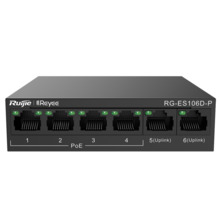 REYEE RG-ES106D-P Reyee Switch PoE Sobremesa - Carcasa Metal - 6 puertos RJ45 10/100 Mbps - 4 Puertos PoE+ 802.3af/at + 2 Puerto