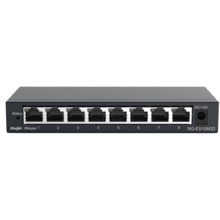 REYEE RG-ES108GD Reyee Switch Sobremesa - Carcasa Metal - 8 puertos RJ45 - Velocidad 10/100/1000 Mbps - Plug and Play - Tecnolog
