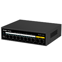 REYEE RG-ES110F-P Reyee Switch PoE Sobremesa - Carcasa Metal - 8 puertos RJ45 10/100 Mbps PoE+ 802.3af/at  - 2 Puertos Uplink RJ (3)