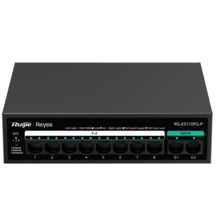 REYEE RG-ES110FG-P Reyee Switch PoE Sobremesa - Carcasa Metal - 8 puertos RJ45 10/100 Mbps - 8 Puertos PoE+ 802.3af/at + 2 Uplin