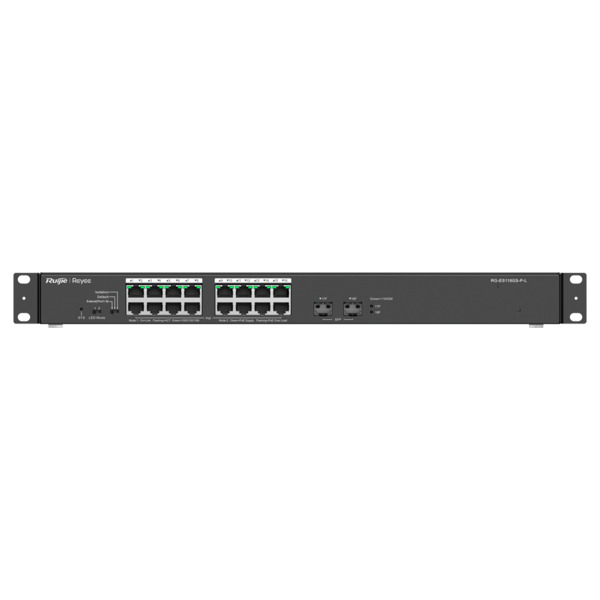 REYEE RG-ES118GS-P-L Reyee Switch PoE Sobremesa - 16 Puertos RJ45 + 2 Uplink SFP - 16 Puertos Gigabit + 2 Puertos Gigabit - 16 P (1)