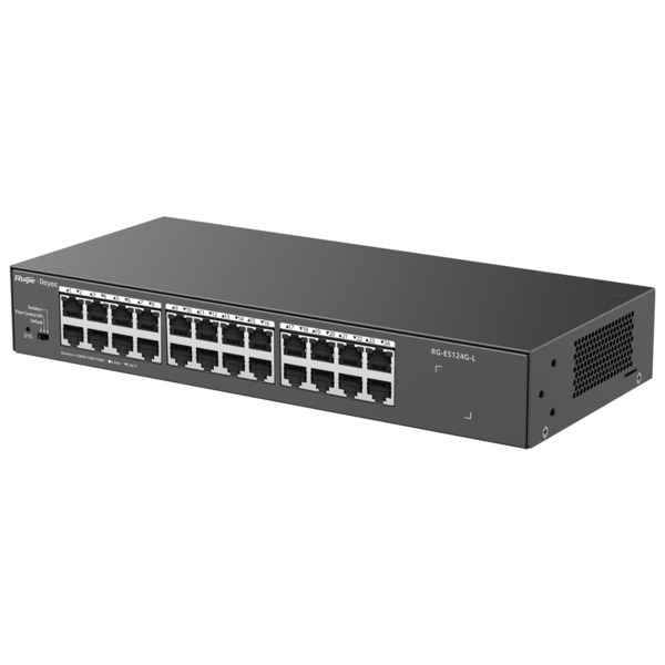 REYEE RG-ES124G-L Reyee Switch Sobremesa - Carcasa Metal - Enrackable - 24 puertos RJ45 - Velocidad 10/100/1000 Mbps - Plug and (1)