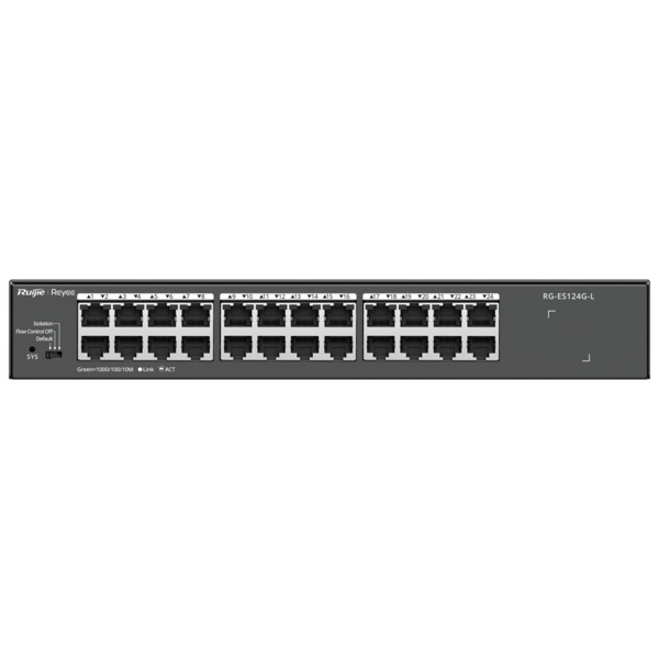REYEE RG-ES124G-L Reyee Switch Sobremesa - Carcasa Metal - Enrackable - 24 puertos RJ45 - Velocidad 10/100/1000 Mbps - Plug and (5)