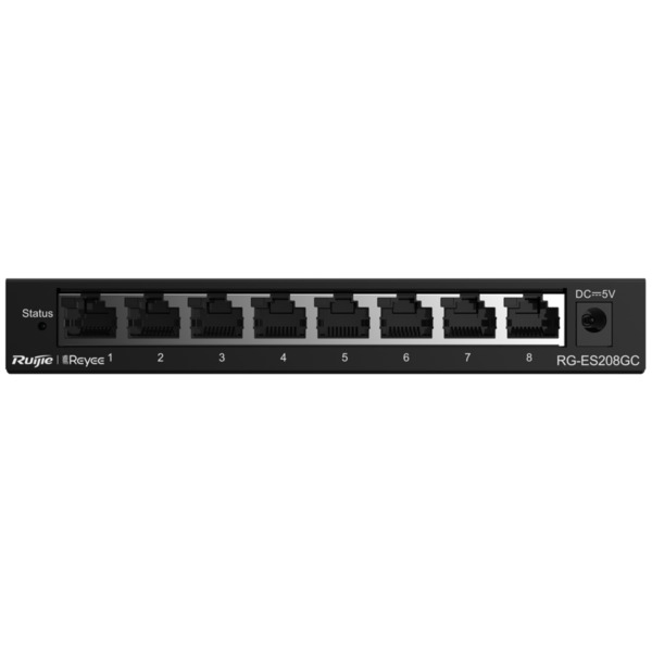 REYEE RG-ES208GC Reyee Switch Cloud - 8 puertos RJ45 Gigabit - Velocidad de puertos 10/100/1000 Mbps - Plug &amp; Play - VLAN/Po (1)