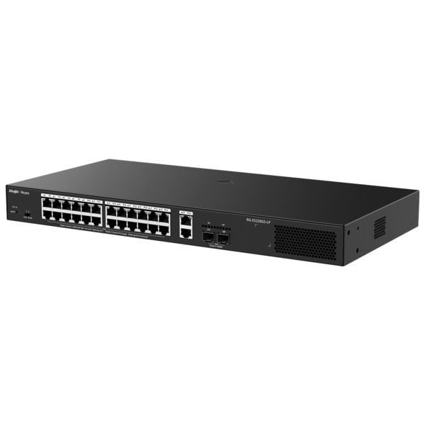 REYEE RG-ES228GS-LP Reyee Switch PoE Cloud Gestionable - 24 PoE 802.3af/at + 2 SFP + 2 uplink RJ45 - 26 RJ45 10/100/1000Mbps + 2 (1)