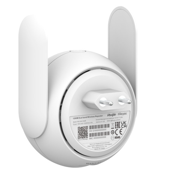 REYEE RG-EW1200R Reyee Wi-Fi Extender Mesh - 1 Puerto RJ45 10/100Mbps - Wi-Fi 5 2x2 y doble banda 2.4 y 5GHz - Gestión Remota a (5)