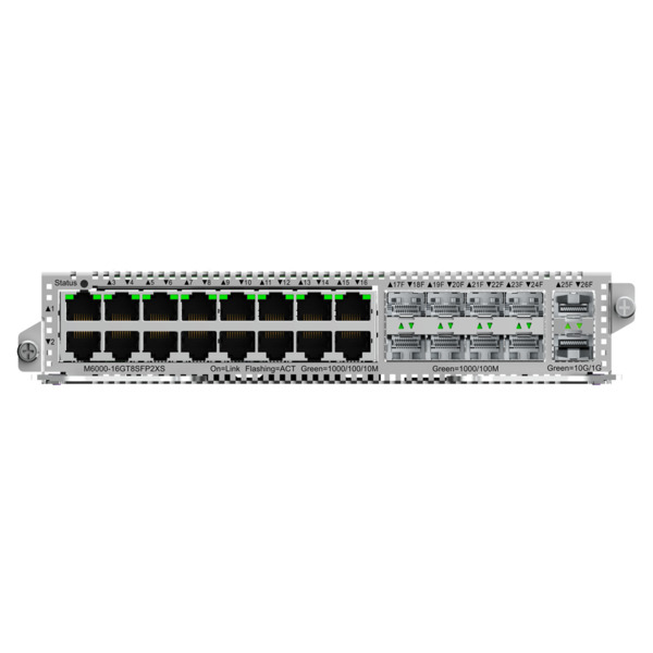 REYEE RG-M6000-16GT8SFP2XS Reyee - Tarjeta de Interfaces para Switch modular - Compatible con RG-NBS6002 - 16 GE RJ45 + 8 SFP Gi (1)