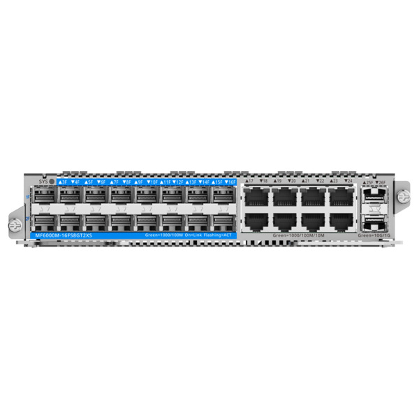 REYEE RG-MF6000M-16FS8GT2XS Reyee E-Lighten Line Card - Tarjeta de Interfaces para Switch modular - Compatible con RG-NBF6002M - (1)
