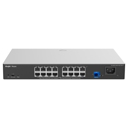 Comprar REYEE RG-NBF2100S-16GT1SC-P Reyee E-Lighten Switch PoE Cloud Capa 2 - 16 puertos RJ45 Gigabit  802.3af/at - 1 Puerto óptico SC 1G (PON) - 30W por puerto 802.3af/at / Máximo 240W - VLAN/Port Isolation/Loop Prevention - DHCP Snooping/Port Mirroring