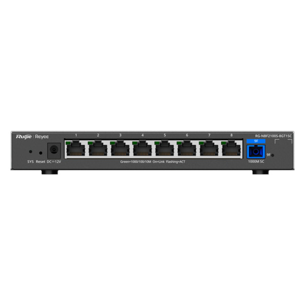 REYEE RG-NBF2100S-8GT1SC Reyee E-Lighten Switch Cloud Capa 2 - 8 puertos RJ45 Gigabit  - 1 Puerto óptico SC 1G (PON) - Velocidad (5)