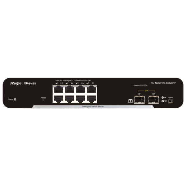 REYEE RG-NBS3100-8GT2SFP Reyee Switch Cloud Capa 2 - 8 puertos Gigabit+ 2 SFP Gigabit - Velocidad 10/100/1000 Mbps - Static LAG/ (1)