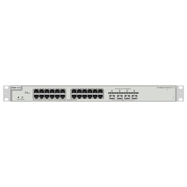 REYEE RG-NBS3200-24GT4XS-P-V2 Reyee Switch PoE Cloud Capa 2+ - 24 puertos PoE Gigabit+ 4 10Gbps SFP+ - 30 W por puerto 802.3af/a (1)