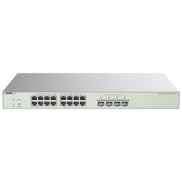 REYEE RG-NBS3300-16MG4XS-HP Reyee Switch PoE Cloud Capa 2 - 16 puertos PoE MultiGigabit+ 4 10Gbps SFP+ - PoE 802.3af/at/bt hast