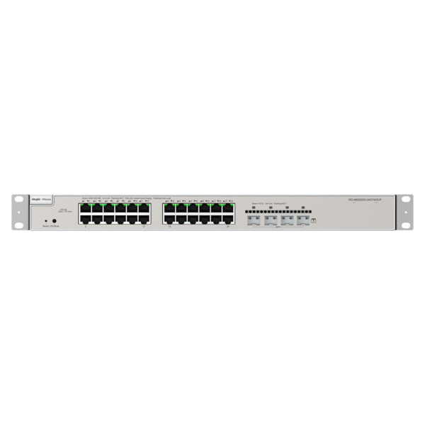 REYEE RG-NBS5200-24GT4XS-P Reyee Switch PoE Cloud Capa 3 - 24 puertos PoE RJ45 Gigabit + 4 SFP+ 10Gb - 30W por puerto 802.3af/at (1)
