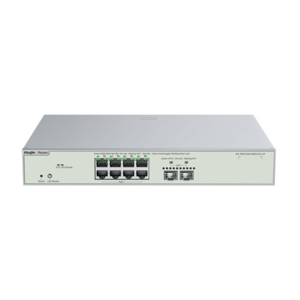 Comprar REYEE RG-NBS5300-8MG2XS-UP Reyee Switch Cloud Gestionable L3 - 8 puertos Hi-PoE RJ45 + 2 puertos SFP+ - 8 Puertos Multi-Gigabit + 2 Puertos 10G - VLAN/Port Isolation/STP/RSTP/ACL - DHCP Snoop/IGMP Snoop - Enrackable