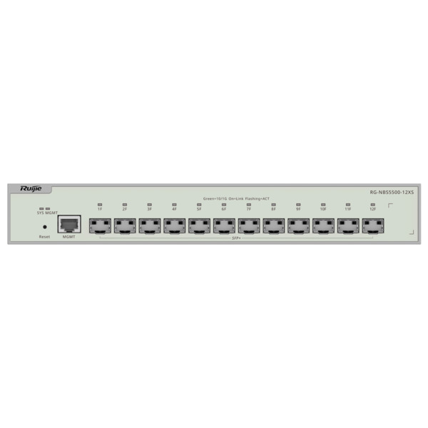 REYEE RG-NBS5500-12XS Reyee Switch Cloud Capa 3 -  12x SFP+ 10Gbps + 1x Mgmt - VCS/Static Routing/RIP/OSPF - Static LAG/DHCP Sno (1)
