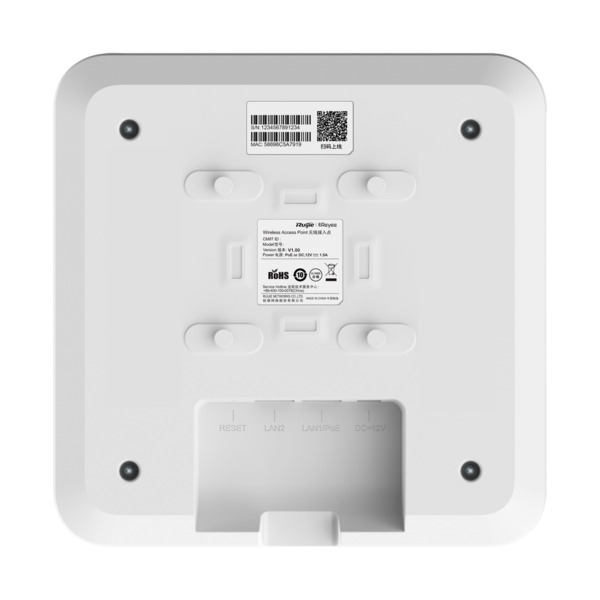 REYEE RG-RAP2200(E) Reyee - AP Omnidireccional Wi-Fi 5 - Frecuencia 2.4 y 5 GHz  - Soporta 802.11a/b/g/n/ac - Velocidad transmis (5)