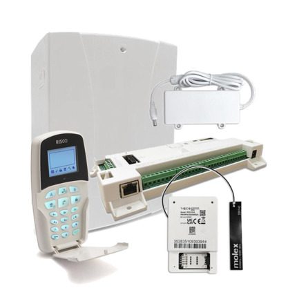 Comprar RISCO Adecuación G2 4G Kit LightSYS Grado 2 Placa + Teclado LCD + Módulo GSM 4G + Fuente + Caja RISCO