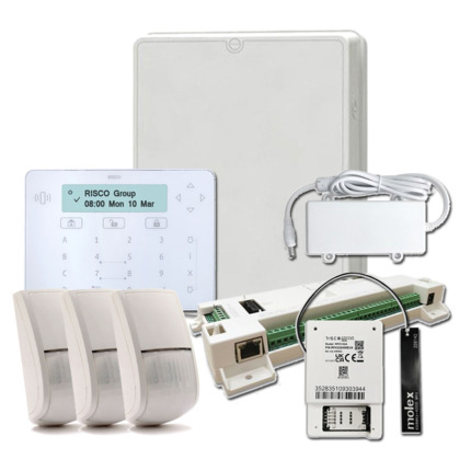 Comprar RISCO Adecuación G3 2G Kit LightSYS de Adecuación a Grado 3 Placa + Teclado táctil + Módulo GSM 2G + 3 Detectores + Fuente + Caja RISCO