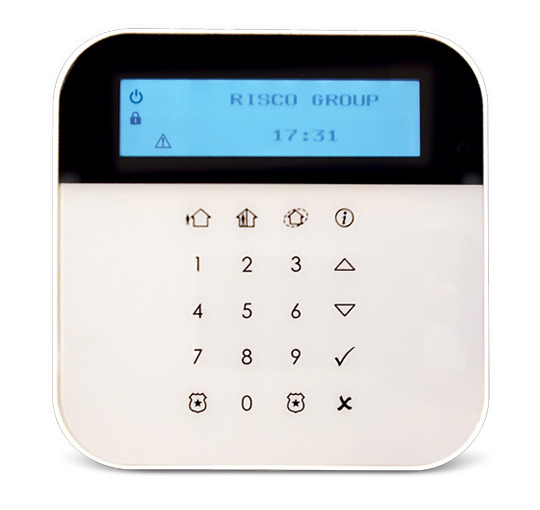 RISCO EL E8US299KP0TA Teclado LCD inalámbrico "Shield" para la Iconnect / Secusafe