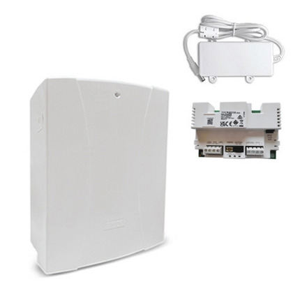 Comprar KIT-G2-FUENTE-RISCO Contiene fuente de alimentación 3,5 A en BUS compatible para LightSys+, caja pequeña grado 2 y alimentador de 4,5 A para LightSys+.