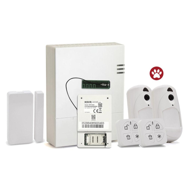 RISCO KIT_WICOM_ESPECIAL_5 Kit Wicomm 5 Central + 2xPIRCAM + Módulo GSM 2G + Contacto Magnético + 2xMando Panda Risco