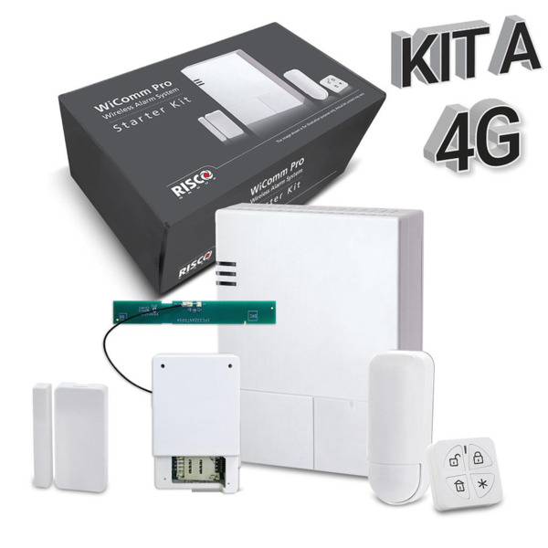 RISCO KIT_WICOMM_A_4G Kit "A" 4G WiComm Pro Risco. Central+Módulo 4G+Mando+PIR+Contacto