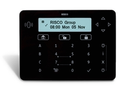 Risco RPKELPB0000B Teclado táctil Elegant Negro con Lector de Proximidad de Grado 3, para LightSYS+, LightSYS y ProSYS Plus (no