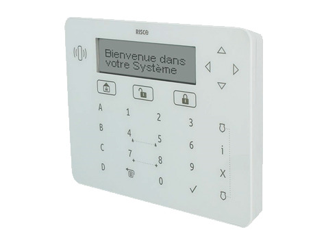 RISCO RPKELPWT000B Teclado táctil Elegant con Lector de Proximidad de Grado 3, blanco, para  LightSYS+ (no incluye tags de proxi (1)