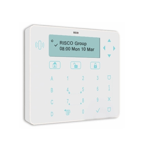 RISCO RPKELPWT000B Teclado táctil Elegant con Lector de Proximidad de Grado 3, blanco, para  LightSYS+ (no incluye tags de proxi (2)