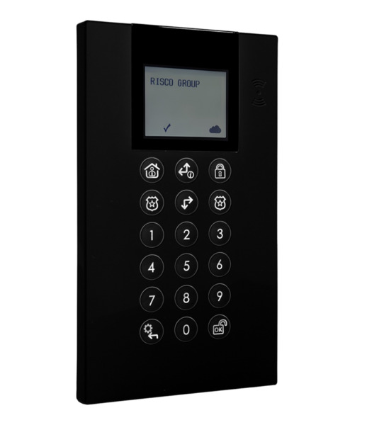 RISCO RW432KPP8B2A Teclado Panda inalámbrico bidireccional de Grado 2 para LightSYS+/Air con lector de proximidad 13,56MHz para