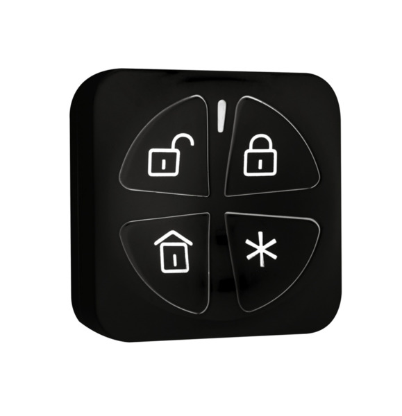 RISCO RWX332KF8BLB Mando Panda vía radio bidireccional de 4 botones de Grado 2 Color Negro (2)