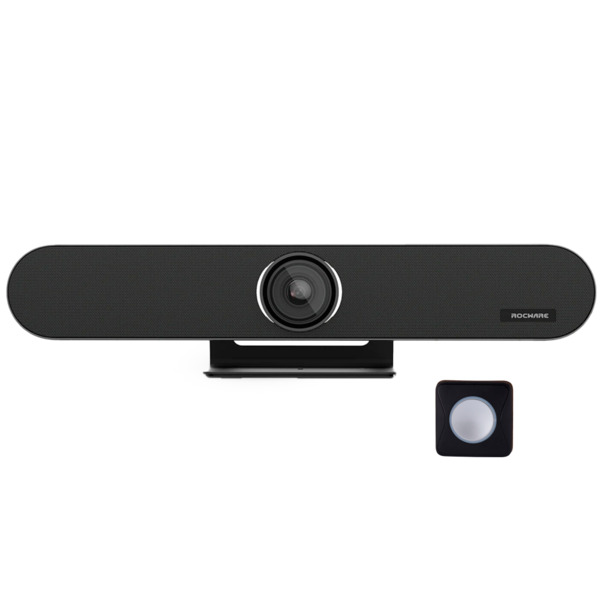 ROCWARE ROC-RB10 Barra de videoconferencia All in One - Resolución 4K - Ángulo de visión 120° - Micrófonos y altavoces integrado