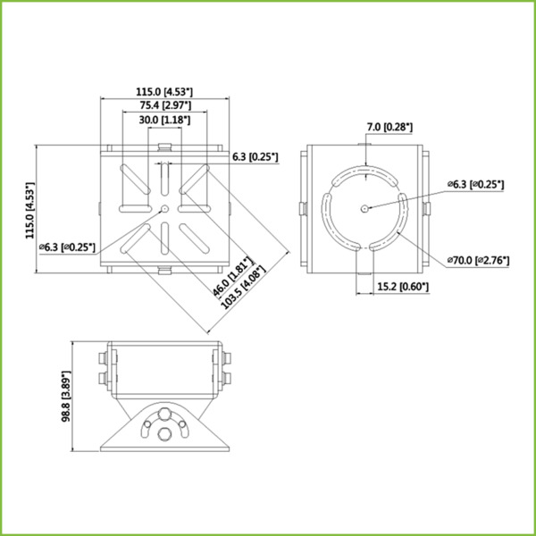 Rótula 3 ejes para cámaras IPC-HFSxxx/IPC-MFSxxx color gris (1)