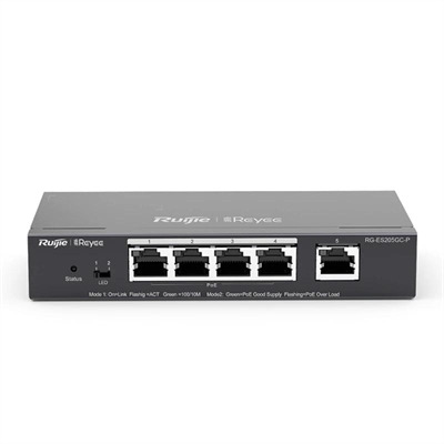 Ruijie Switch 5xGb RJ45 (4 PoE/POE+) 54W Steel