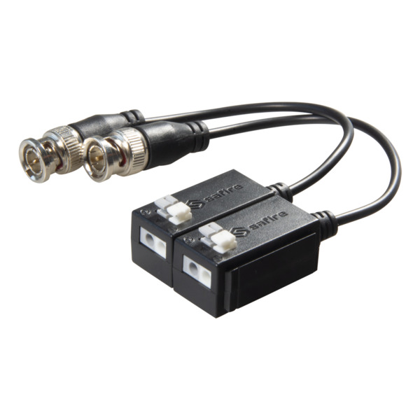 SAFIRE BA612P-HAC Transceptor pasivo por par trenzado SAFIRE - Optimizado para HDTVI, HDCVI y AHD - 1 canal de vídeo - Pasivo, c
