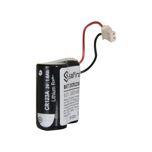 SAFIRE BATT-2XCR123A Safire - Pack de pilas CR123A / CR17345 / 5018LC - En retráctil con conector Molex 5284 - Voltaje 6 V / Lit (3)